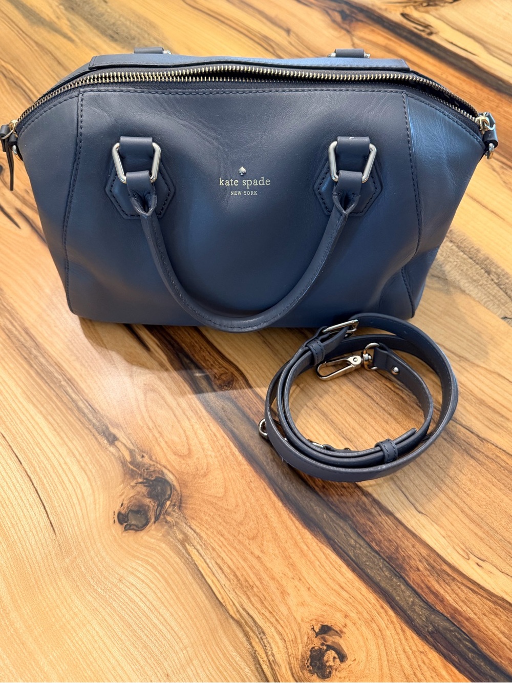Kate Spade Leather Satchel with Detachable Strap